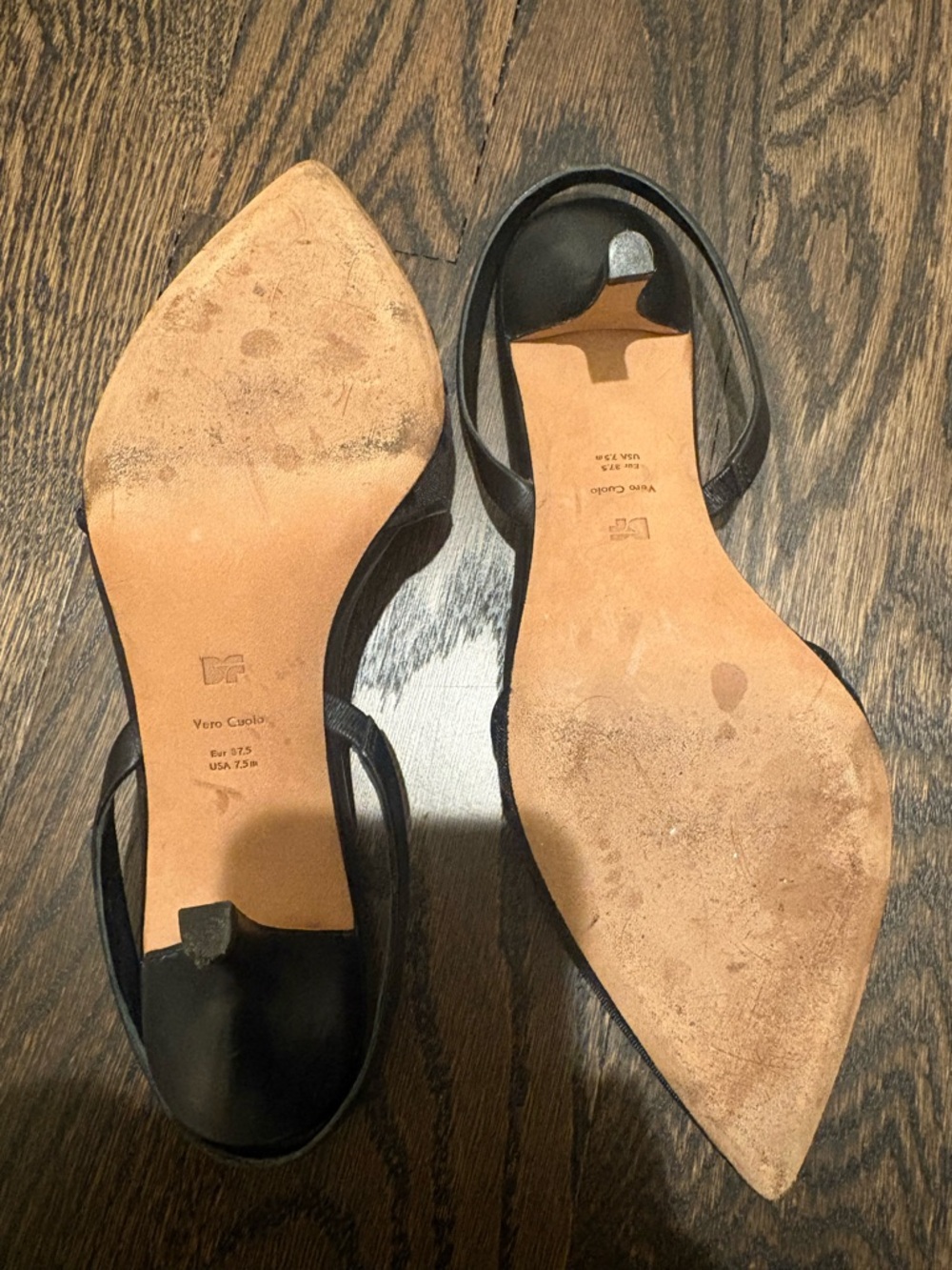 Diane von Furstenberg Sheer Polka Dot Pointed Toe Mules – Red/Black – Size 7.5 - Picture 4 of 5